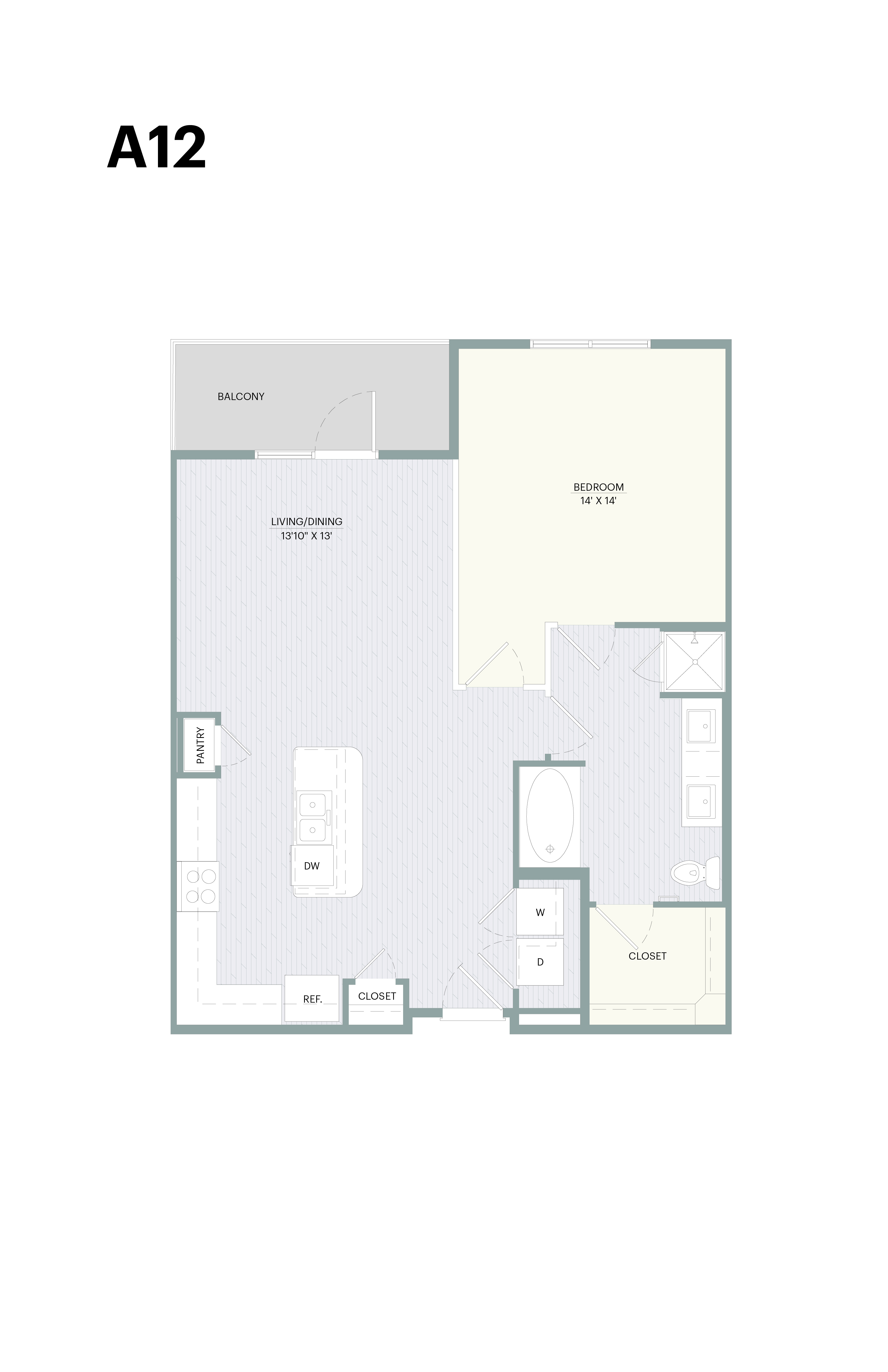 A12 floor plan with labeled rooms.
