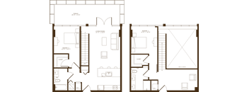 A floor plan of a building with rooms labeled.