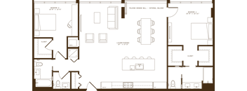 A floor plan of a house with a garage and a living room.