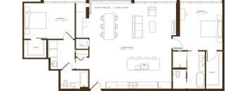 A floor plan of a house with a garage and a living room.