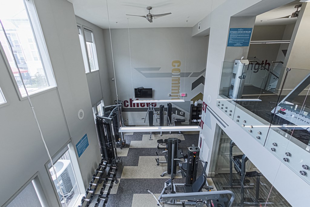 a view of the treadmill area in the fitness center