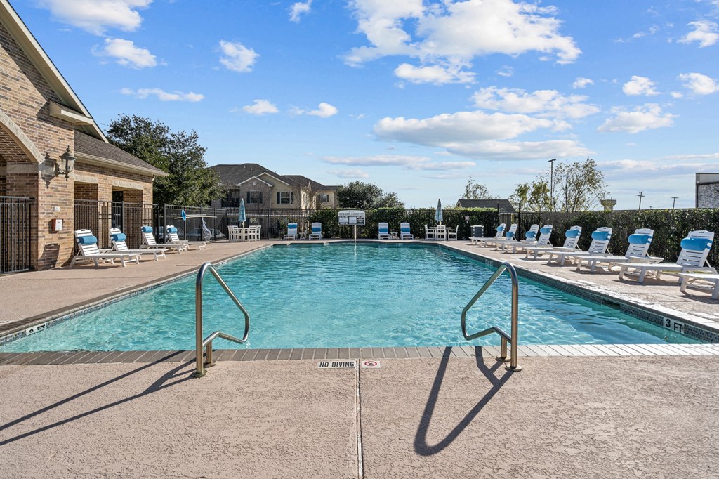 the swimming pool at Brookside apartments