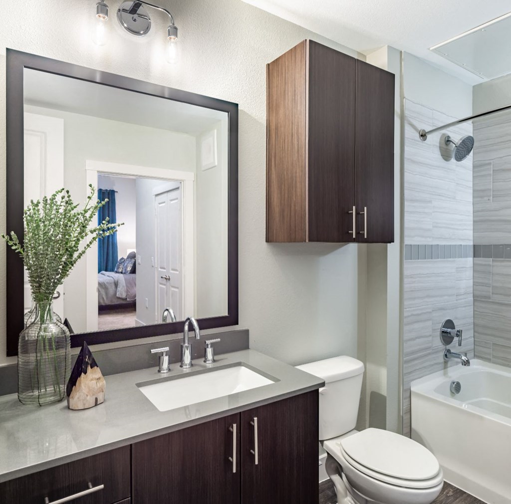 a bathroom with a toilet and a sink and a mirror