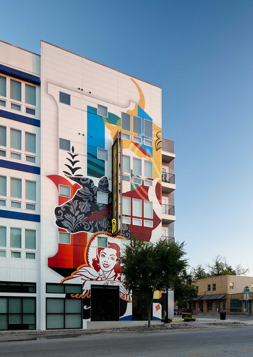 a mural on the side of a building