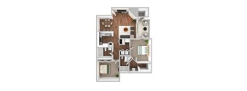 bedroom floor plan an in 3d