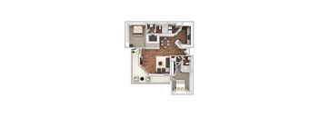 bedroom floor plan an in 3d