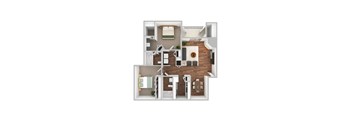 bedroom floor plan an in 3d