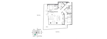 floor plan of the upper level of the renovated home