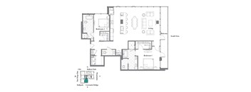 the floor plan of the renovated apartment