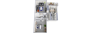 a bedroom floor plan and a bathroom with a closet