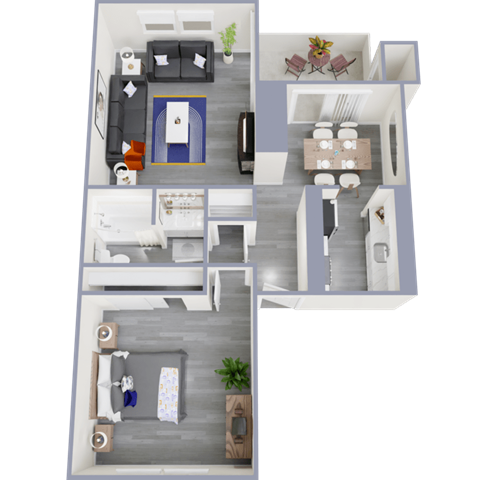 a bedroom floor plan and a bathroom with a closet