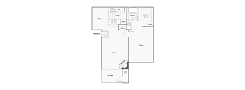 A diagram of a house layout with labeled rooms such as Dine, Live, and Sleep.