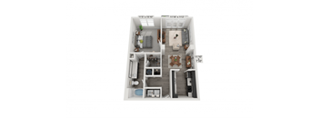 a floor plan of a 1 bedroom 1190 sqft apartment