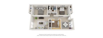 a 1 bedroom floor plan with a bathroom and a living room