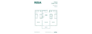 a floor plan of a 2 bedroom apartment at rssa