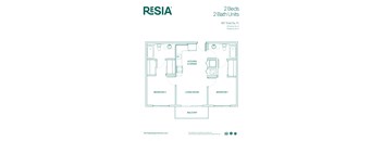 a floor plan of a 2 bedroom apartment at rssa