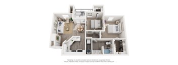 a 1 bedroom floor plan  woodland  2100 sq ft