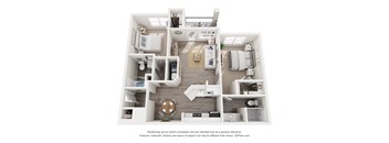 a 1 bedroom floorplan is shown in this illustration