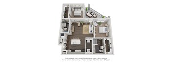 a 1 bedroom floorplan is shown in this image