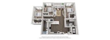 a 1 bedroom floor plan  395