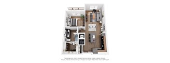 a 1 bedroom floor plan  woodland heights apartments