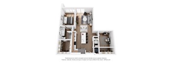 bedroom floor plan  the residences at city center apartments