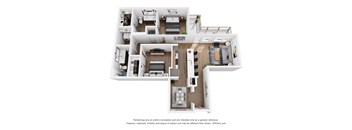 3 bedroom floor plan  the residences at