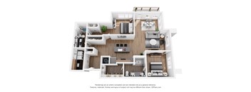 a 1 bedroom floorplan is shown in this image
