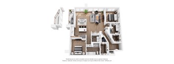 bedroom floor plan  the residences at