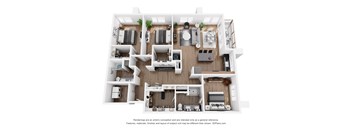3 bedroom floor plan  the residences at