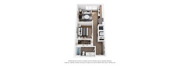 bedroom floor plan of a 2103 sq ft  apartment