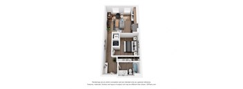 bedroom floor plan of a 2103 sq ft  apartment