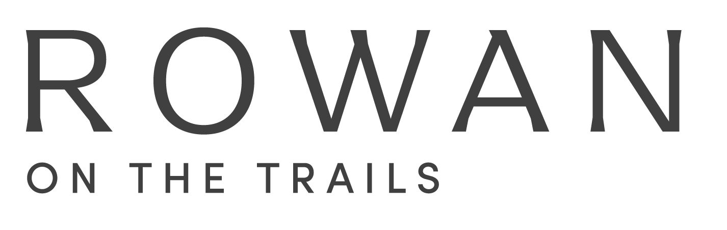 oval on the trails text in white on a black background