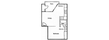 a floor plan of a small apartment