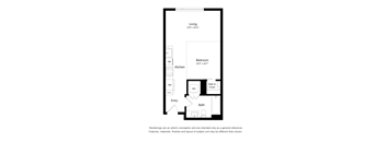 a floor plan of a bedroom apartment