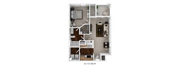 a 1 bedroom floor plan  studio