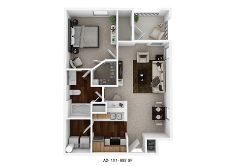a 1 bedroom floor plan  studio