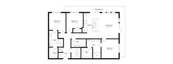 a floor plan of a house with an open floor plan