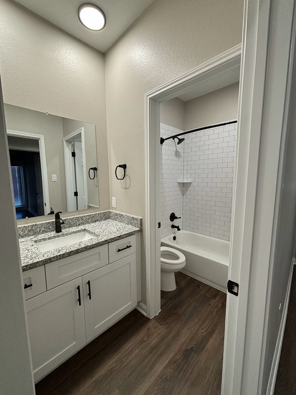 a bathroom with a sink and a toilet and a shower