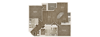 a floor plan of a living room and a dining room