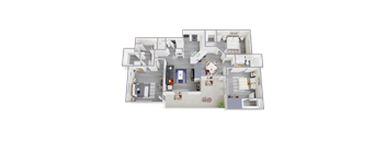 bedroom floor plan an in 3d