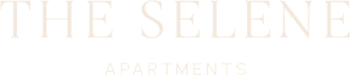 The Selene apartments are written in green on a white background.