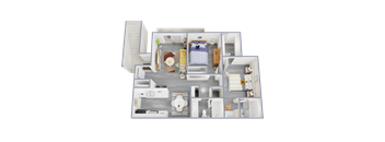 a floor plan of a 3 bedroom apartment