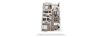 a 1 bedroom floor plan  villas at spring creek apartments