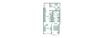 a floor plan of a small apartment with roommates