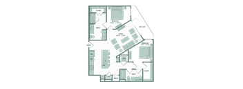 a floor plan of a house with a lot of different rooms