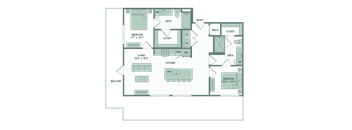 the plan of the living area of a house