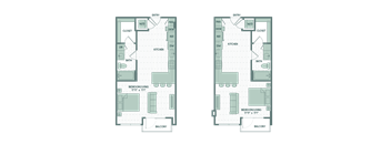 the floor plan of the condo is shown on a black background