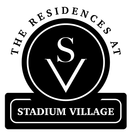 The logo for The Residences at Stadium Village.