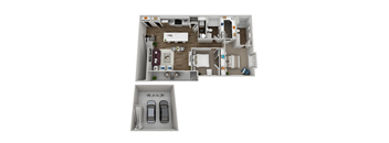 bedroom floor plan an in 2d